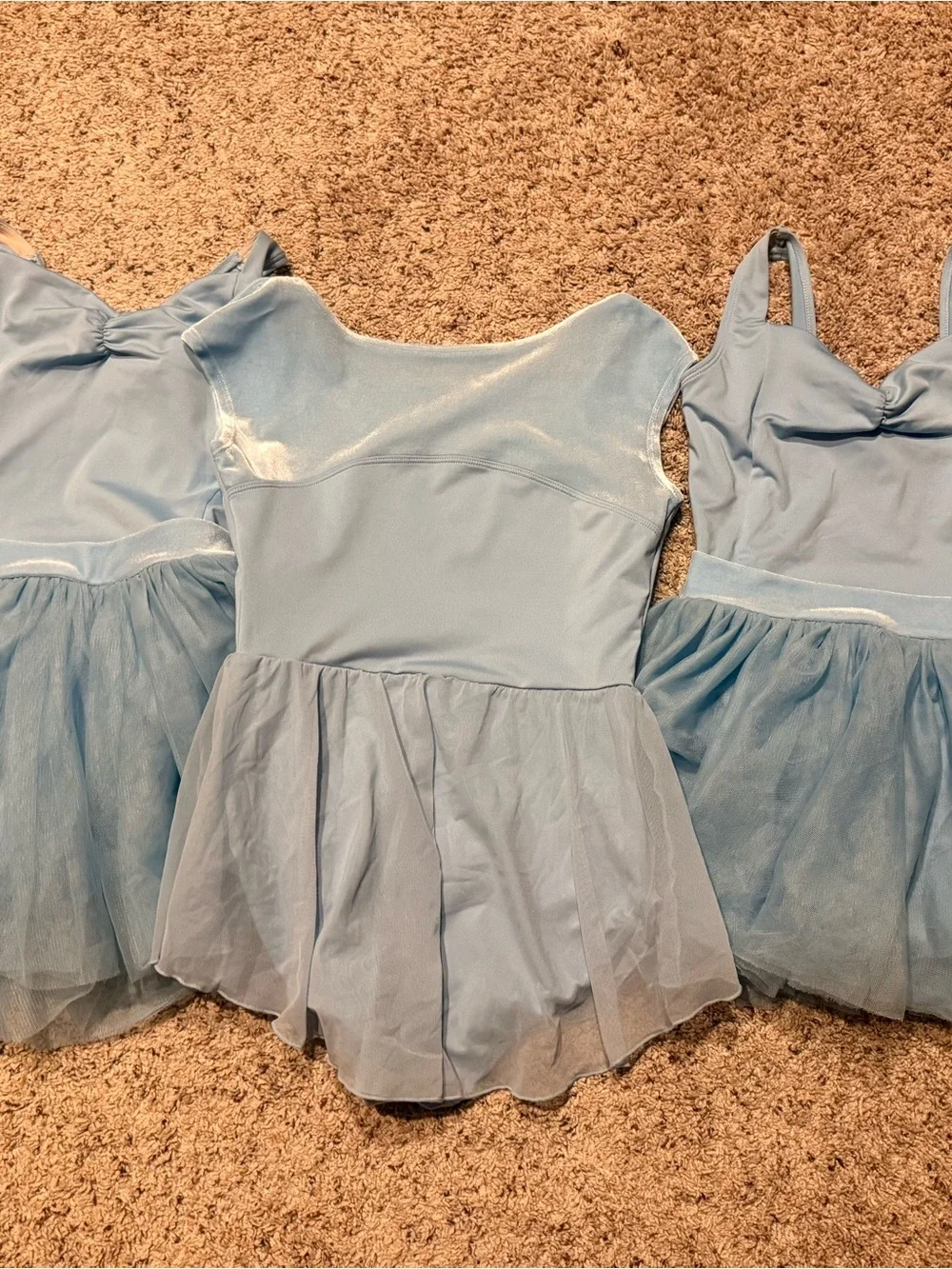 Light Blue Girls' Capezio leotards x 4 bundle